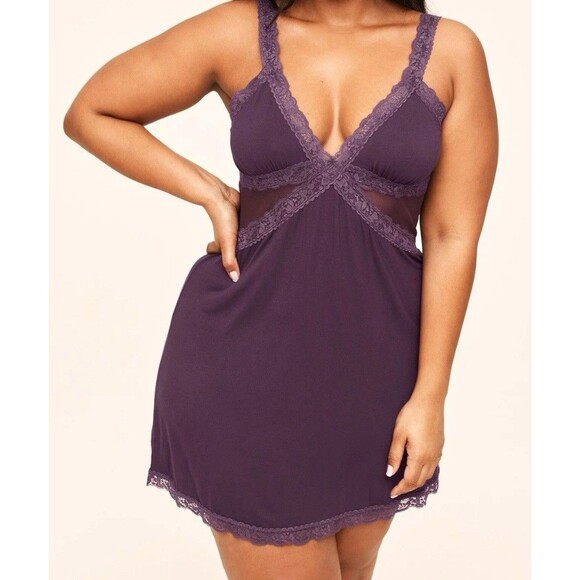 Adore Me Primrose Slip Dress Lingerie W/Lined Cups, Lace,Plus Size 4X Adjustable - Picture 1 of 6